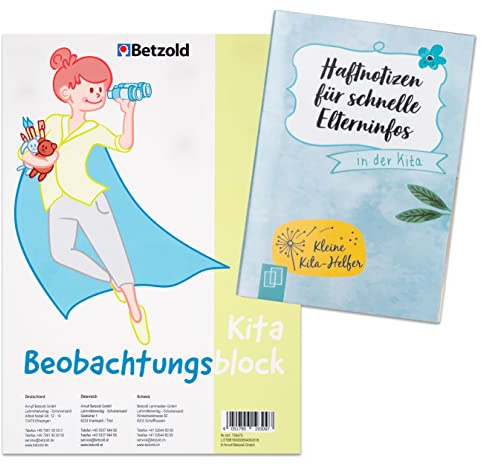 Betzold Kita-Set Beobachtung und Elterninfos | Beobachtungsblock, Haftnotiz-Blöcke
