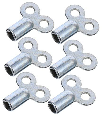 6pcs Exhaust Valve Key Universal Wrench Square Tool Faucet Tool Air Valve Key Keys Heater Vent Plumbing Bleeding Keys Utility Key Metal Water Key Air Release Valve