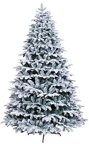 Deluxe-Kiefer für drinnen und draußen, mit Schnee beflockter künstlicher Weihnachtsbaum, umweltfreundlicher PVC-Weihnachtsbaum, einfach zu montieren für Weihnachtsdekoration, Weiß, 300 cm/10 Fuß (300