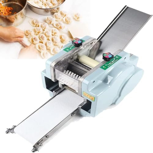 PASPRT Macchina per Avvolgere Gnocchi Automatica, Macchina per wonton Automatica per Pelle di Gnocchi da 8 cm, Macchina per Pasta elettrica da 3 mm in Acciaio Inossidabile (Ravioliskinmold)