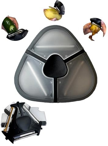 3 in 1 Sparschäler, Spiralschneider, Gemüseschäler, Gemüseschäler Streifen, Gemüsehobel, Kartoffelschäler, julienneschneider, Sparschäler, Schäler, Apfelschäler- ergonomisch, spülmaschinengeeignet