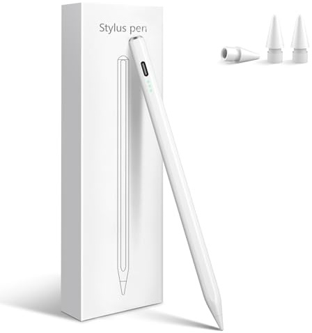 Aspaper Stylus Pen for iPad 2025-2018 with 13mins Fast Charge,Tilt Sensitive Palm Rejection Pencil for 11th A16,10th/9th/8th/7th/6th, Air 11/13 M2/M3,Pro 11/13 M4/M5,Pro 12.9“,Air 5/4/3,Mini 7/6/5