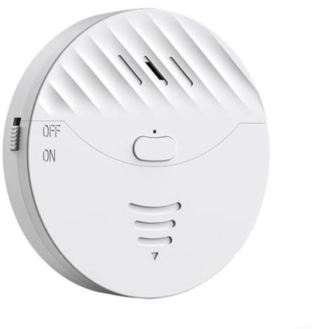 SMZhomeone Pcs Vibration Sensor Window Alarm For Tuya WiFi Smart Window Glass Break Sensor Alarm Vibration Sensor Alarm 130DB 74 * 74 * 13mm Door Sensors(White)