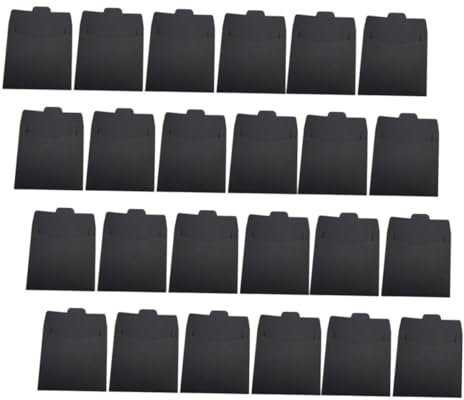 Operitacx 100pcs Black Kraft Paper Cd Sleeves Disc Storage Envelope Versatile Paper Bag for Dvd Packaging and Card Holder Suitable for Media Organization