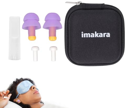 Silicone Earplugs, Reusable Silicone Ear Plugs for Sleeping, Ear Plugs Noise Cancelling with Sound Filter for Concerts Work Travel Study (Soft, Portable Case)