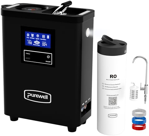Purewell Tragbarer Wasserfilter RO - 10-Stufen Survival Wasserfilter mit UV, 95% Entsalzungsrate - Filtersystem für Camping, Wandern, Wohnmobil-Reisen & Notfall