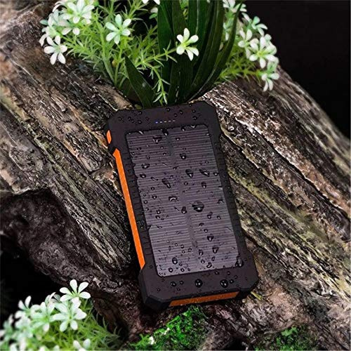 Power Bank solare impermeabile 50000mAh caricabatterie solare porte USB caricabatterie esterno powerbank con luce LED, arancione
