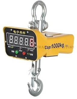 Bilancia digitale sospesa da 5000 kg, gru portatile for impieghi gravosi con display a LED e gancio industriale elettronico(Green3T)