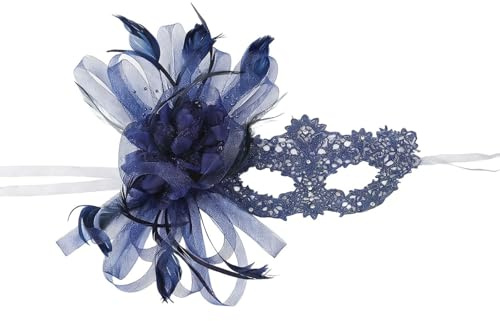 Venezianische Maske Elegante Spitzenmaske für Maskenball-Kostüme, geheimnisvolle Augenmaske für Maskenball