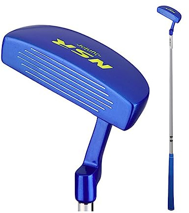 Putter - Palo de golf para niños de 3 a 12 años, barra de empuje de acero inoxidable de agarre suave con control mejorado (izquierda, para 5-8 años, azul)