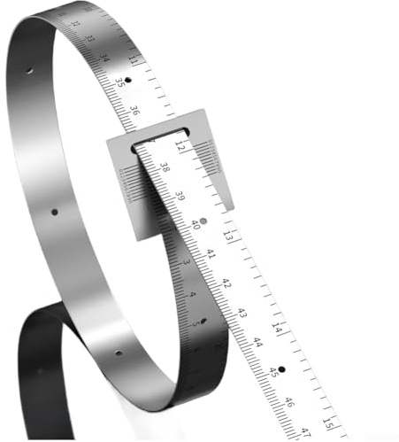 Stainless Steel Diameter Measuring Tape With Dual Scale For Pipes Wheels Furniture And Circular Objects From 0 To 1200mm Range(B)