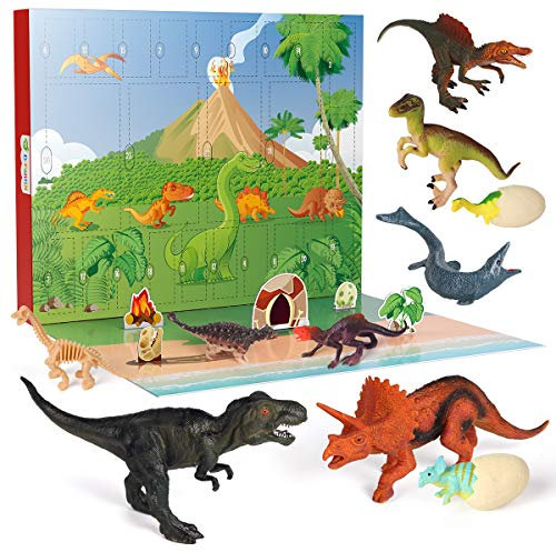 D-FantiX Dinosaur Advent Calendar 2025 for Kids, 24 Days Countdown to Christmas Advent Calendars Dino Toy Xmas Gift for Boys Girls 3 4 5 6 Years Old