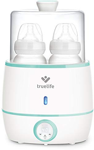 TrueLife Invio BW Double Flaschenwärmer und Sterilisator für 2 Babyflaschen, mehreren Stufen der bevorzugten Temperatur, LCD für Temperaturüberwachung, geräuscharmem Betrieb
