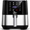 Uten Friggitrice ad Aria 5,5 Litri, 1700W Friggitrice Senza Olio, Aspetto Squisito, Touch Screen ad Alta Definizione, Air Fryer con 7 Programmi, Senza PFOA&BPA, Ricette PDF