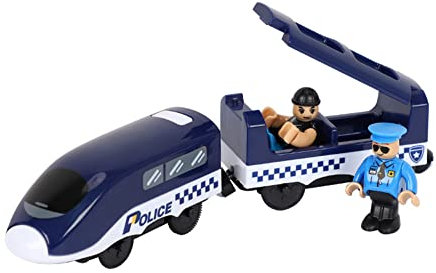 JAWSEU Elektrische Lok Zug Elektrische Hohe Geschwindigkeit Spielzeug Magnet, Electric Train Toy, Kinder Lokomotive Kompatibel mit Holzschienen Kinder Spielzeug