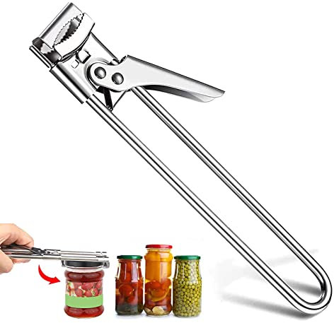 DOYUKY Apribarattoli, Universale Opener Barattolo, Multifunzione Apriscatole, Apriscatole in Inossidabile, Apriscatole Manuale, per l'Apertura dell'Artrite degli Anziani