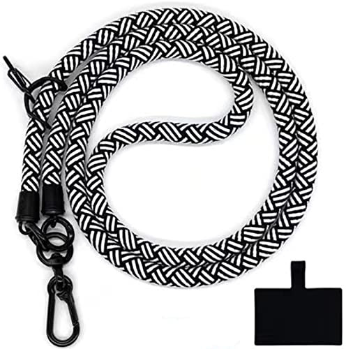 HIRANE Thick Rope Cell Phone Lanyard Spacer, Anti Theft Phone Strap, Adjustable Crossbody Phone Strap, Universal Crossbody Patch Phone Lanyards, for All Smartphone (06)
