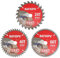 BATIOPV Lama per Sega Circolare 160 x 20/25 mm, 24/40/60 Denti, 3 Pezzi, per Legno, Truciolare, Compensato, Legno Duro | Compatibile con Dewalt, Makita, Bosch, einhell