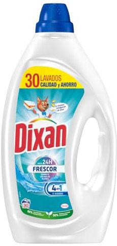 Dixan Gel Frescor, Líquido para Lavadora (30 lavados), detergente líquido para lavar la ropa