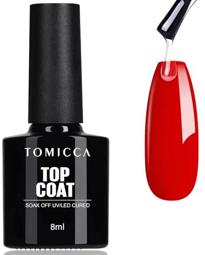 TOMICCA Smalto UV per unghie 8 ml No Wipe Top Coat