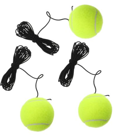 Gogogmee 3stücke Einzelspieler-Tennis-Trainer Mit Rebound-Ball Und Schnur Tragbarer Tennis-returnball Für Anfänger Trainingsball