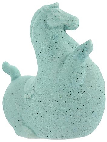 Cabilock Keramik Pferde Ornament Tier Dekoration Pferdestatue Keramik Figurine Desktop Schmuck Bastelornament Tierfigurine Tierschmuck Keramikpferd