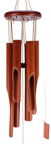 Campanelli a Vento In Bambù Per Esterni, Campanelli a Vento In Legno Per Giardino, Cortile, Patio, Decorazione Per La Casa, Decorazione Per La Buona Fortuna, Per Donne, Festa Della Mamma, Cimitero