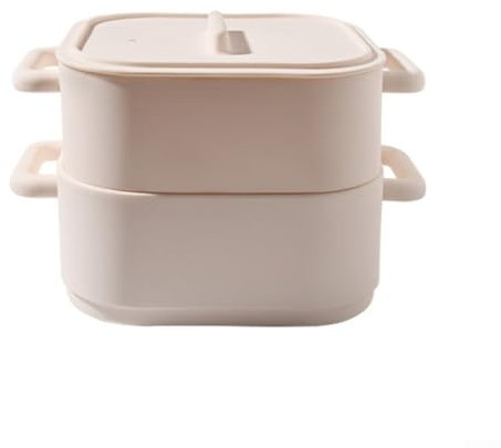 Juego de vaporera de silicona para microondas con recipiente de almacenamiento de alimentos, 2 piezas resistente al calor, cuenco de cocina para verduras, pescado, herramientas de cocina, 22 x 17 x 14
