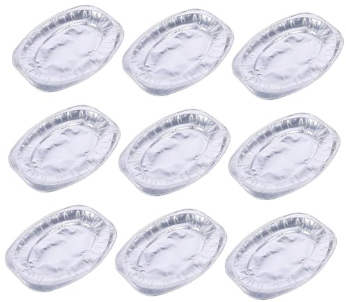 CIYODO 10 Piezas Bandejas Desechables de Aluminio Resistentes Altas Temperaturas Aptas para Horno y Barbacoa para Cocinar Almacenar y Transportar Alimentos Casa y Exteriores