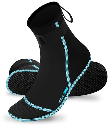 JSNORKLET Wasserdichte Neoprensocken, 3MM Neopren Tauchsocken für Herren Damen, Schwimmsocken Beachsocken für zum Tauchen und Männer, Frauen,Schnorcheln,Kajakfahren,für alle Wasseraktivitäten