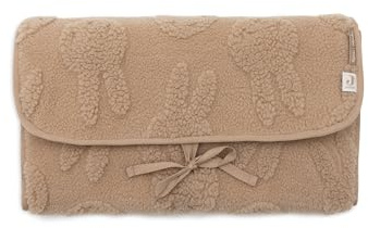 Jollein Matelas à Langer Nomade Miffy - Biscuit - Avec Poches et Nœud - Doux et Nettoyable - Tapis à Langer Nomade Idéal pour les Sorties - 71x50 cm