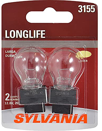 SYLVANIA 3155 Long Life Miniature Bulb, (Contains 2 Bulbs)