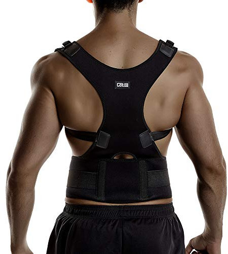 Back Brace Posture Corrector Spinal Support for Women and Men, Lumbar Shoulder Posture Correction for Upper and Lower Back Support, Adjustable Neoprene Belt Strap for Relief Back Pain (L)