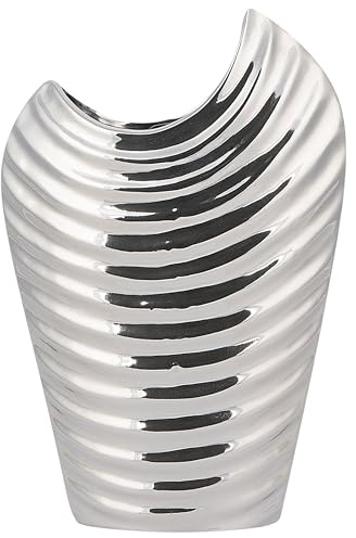 Prächtige Vase in Silber-Optik silbern Ecetra