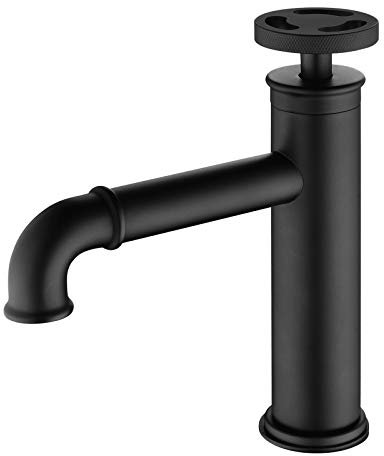 WRISCG Robinet Salle Bain Eau Froide Uniquement Robinet Lavabo Vintage Style Industriel Durable Hôtel Robinetterie Lave Mains Cartouche Silhouette élégante, Laiton Massif, Valve en Céramique,A