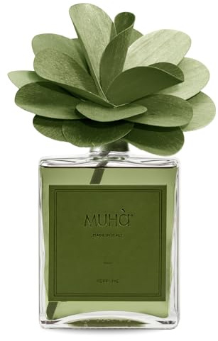 MUHA' | Profumatore Flower Diffuser, Mosto Supremo, 500 ml | Profumatore per AmbientiDiffusore Ambiente con Fiore in Legno di Betulla