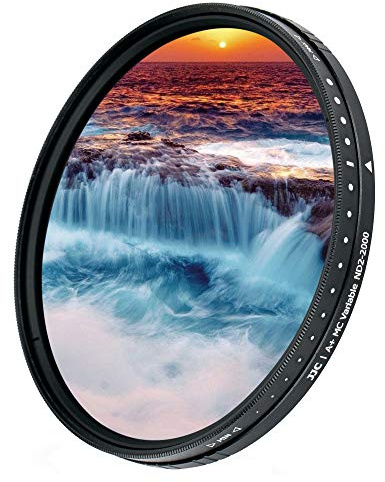 JJC 49mm ND Filter ND2-2000 VND Variable Neutral Density Fader for Canon EOS R100 R50 R10 with RF-S 18-45mm Kit Lens,for Canon EOS M50 M6 Mark II M5 M200 with EF-M 15-45mm Kit Lens & Other 49mm Lenses