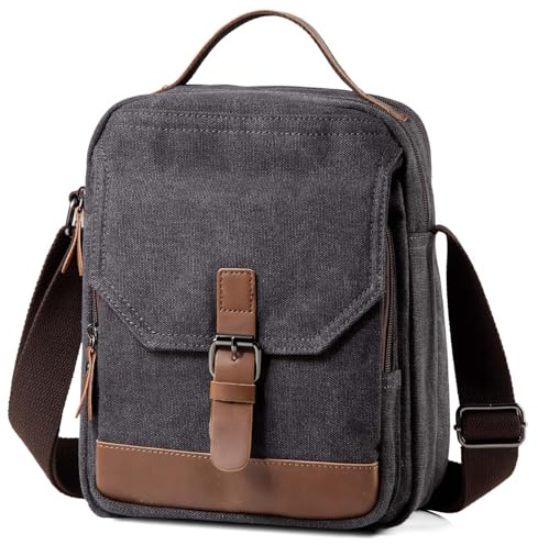 Chase Chic Herren-Umhängetasche, wasserdichte kleine Tasche mit 2 Fächern, Anti-Diebstahl-Kuriertaschen mit Druablem Griff für Tablet