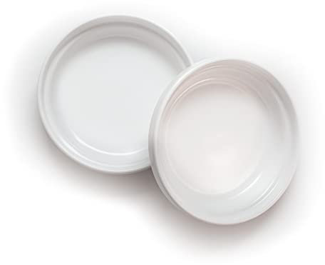 LucyBalu® Gamelle Design pour Chat | Bol en Porcelaine Haut de Gamme | Mangeoir et Abreuvoir | Lot de 2 Bols | Blanc