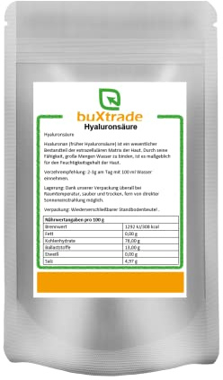 100 g Hyaluronsäure | Pulver | Hyaluronan | Anti Falten | Lebensmittelqualität | Buxtrade