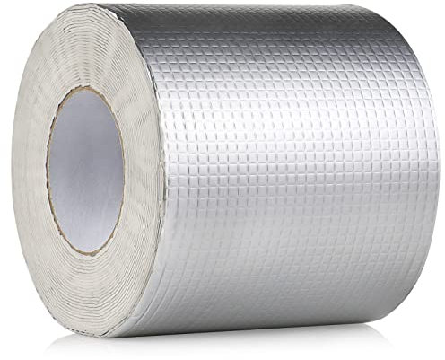 Alu Butylklebeband 150mmx10mx1.5m(T) Wetterfestes Dichtungsband für ein dauerhaftes Abdichten von Dachanschlüssen Stößen und Wohnwägen für boot, rohrabdichtung, dachleck, BOMEI PACK