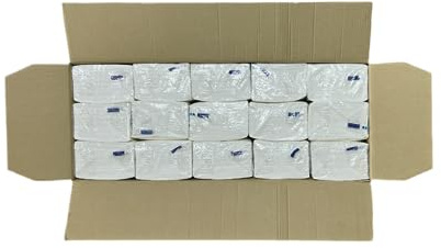 Papierservietten 1-lagig (6000 Stück) - 33 x 30 cm, Weiß, Zellstoff - Perfekt für Bistro, Gastro, Imbiss & Partys - Prägeservietten mit 1/4 Falz