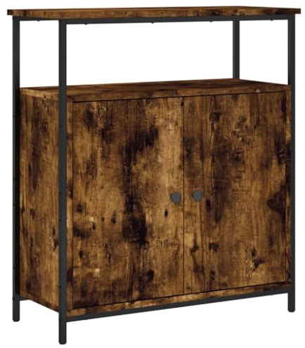 vidaXL Aparador de Madera de ingeniería Roble Ahumado 70x30x80 cm