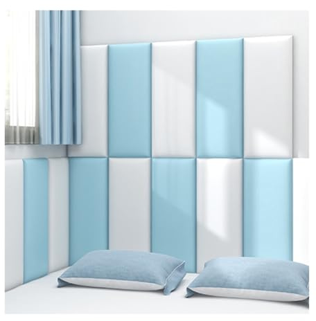 XLIHAWY 3D Anti-Collision Wall Padding, Peel and Stick Upholstered Wall Panels, Playroom Decorative Protection Headboard, Easy to Clean(2pcs)