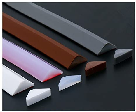 Joint Porte Douche Bande d'étanchéité pour paroi de douche - Bande d'étanchéité auto-adhésive imperméable pour sol de pièce humide - Bandes de blocage d'eau en silicone pliables - Barrière d'eau pour