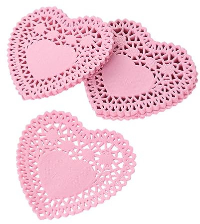 Cabilock 250stücke Kuchenspitzenpapier Papierdeckchen Spitzendeckchen Für Lebensmittel Herzdeckchen Lebensmitteldeckchen Dekoration Für Hochzeit Servieren Von Kuchen Und Desserts