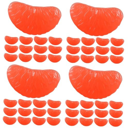 SAFIGLE 128 STK Grapefruit-Segment Handyhülle kreativität Haarnadeln Kunsthandwerk Bastelzubehör selber Machen Miniatur-Orange- Obst Modell Orangenscheiben schmücken