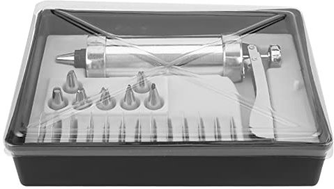 Lybunair Ensemble de Presse à Biscuits en Aluminium, Kit de Pistolet à Patisserie, Presses à Biscuits, Professionnelle Pistolet a Douille Patisserie avec 13 Gabarits et 7 Douilles