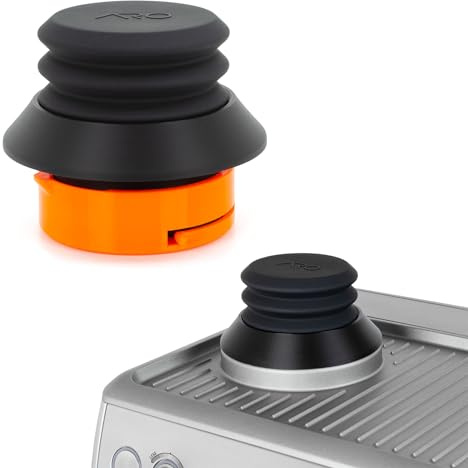 ARO Espresso™ Single Dose Hopper with Silicone Bellows and Anti-Popcorn Weight | Compatible with Breville/Sage Barista Express, Pro, Touch, and Impress (Plastic, Black)