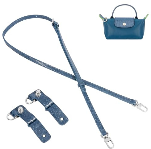 Gastinsave Handtaschengurte Ersatz, Leder Handtasche Crossbody Schultergurt Verstellbar für Longchamp Tasche Frauen(Dunkelblau)